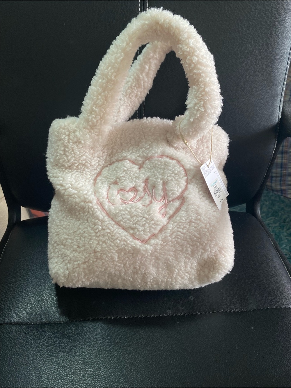 NWT🎉 Primark Plush Heart Tote Bag for Kids - Pink